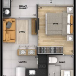 Apartamento com 100 Quartos à Venda, 1 m² em Carandiru - São Paulo