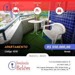 Apartamento com 3 Quartos à Venda, 100 m² em Pedreira - Belém