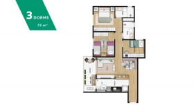 Apartamento com 3 Quartos à Venda, 75 m² em Jardim Nossa Senhora Auxiliadora - Campinas