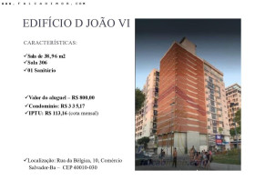 Imóvel Comercial para Alugar, 38 m² em Comércio - Salvador