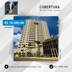 Cobertura com 4 Quartos para Alugar, 280 m² em Ponta Negra - Manaus