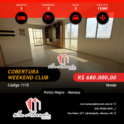 Apartamento com 3 Quartos à Venda, 150 m² em Ponta Negra - Manaus