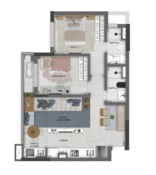 Apartamento com 2 Quartos à Venda, 62 m² em Centro - Osasco