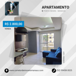 Apartamento com 2 Quartos para Alugar, 60 m² em Ponta Negra - Manaus