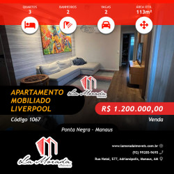 Apartamento com 3 Quartos à Venda, 113 m² em Ponta Negra - Manaus