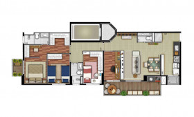 Apartamento com 3 Quartos à Venda, 132 m² em Alphaville - Barueri