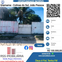 Casa com 2 Quartos à Venda, 200 m² em Gramame - Colinas Do Sul - João Pessoa
