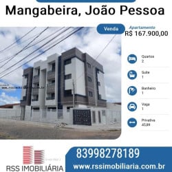 Apartamento com 2 Quartos à Venda, 45 m² em Mangabeira - João Pessoa