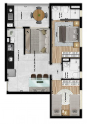 Apartamento com 2 Quartos à Venda, 63 m² em Quintaúna - Osasco