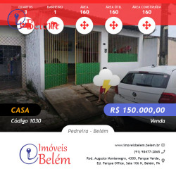 Casa com 3 Quartos à Venda, 160 m² em Pedreira - Belém