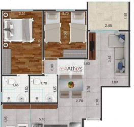 Apartamento com 2 Quartos à Venda, 63 m² em Jardim Barcelona - Indaiatuba