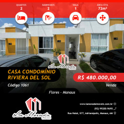 Casa de Condomínio com 2 Quartos à Venda, 72 m² em Flores - Manaus