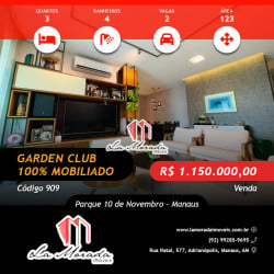 Apartamento com 3 Quartos à Venda, 123 m² em Parque 10 De Novembro - Manaus
