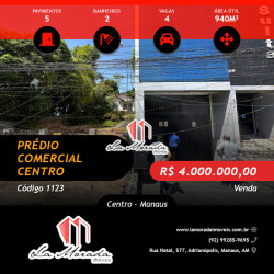 Imóvel Comercial à Venda, 940 m² em Centro - Manaus