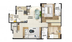 Apartamento com 2 Quartos à Venda, 72 m² em Parque Industrial - Campinas