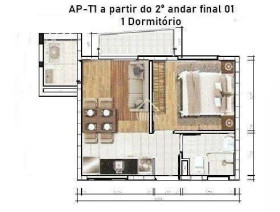 Apartamento com 1 Quarto à Venda, 23 m² em Campestre - Santo André