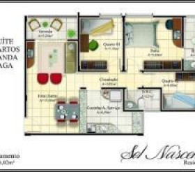 Apartamento com 3 Quartos à Venda, 69 m² em Planalto Uruguai - Teresina