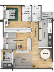 Apartamento com 2 Quartos à Venda, 76 m² em Além Ponte - Sorocaba
