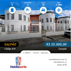 Galpão para Alugar, 1 m² em Flores - Manaus