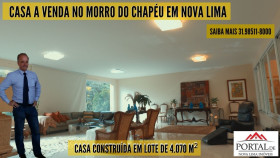 Casa com 5 Quartos à Venda, 1.070 m² em Morro Do Chapéu - Nova Lima