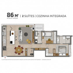 Apartamento com 2 Quartos à Venda, 68 m² em Jardim Das Acácias - São Paulo