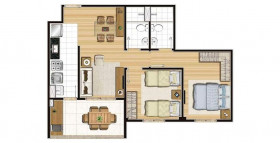 Apartamento com 2 Quartos à Venda, 61 m² em Taquaral - Campinas