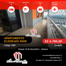 Apartamento com 4 Quartos para Alugar, 117 m² em Parque 10 De Novembro - Manaus