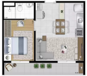 Apartamento com 1 Quarto à Venda, 28 m² em Vila Das Belezas - São Paulo