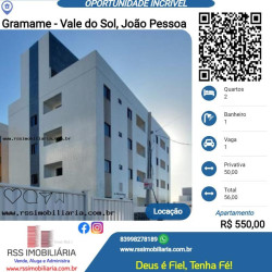 Apartamento com 2 Quartos para Alugar, 50 m² em Gramame - Vale Do Sol - João Pessoa