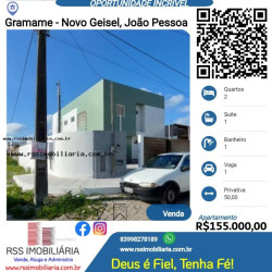 Apartamento com 2 Quartos à Venda, 50 m² em Gramame - Novo Geisel - João Pessoa