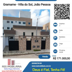 Casa com 2 Quartos à Venda, 63 m² em Gramame - Vale Do Sol - João Pessoa