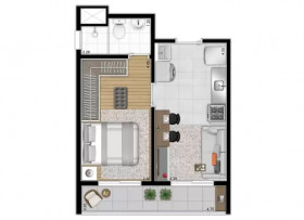Apartamento com 1 Quarto à Venda, 27 m² em Vila Ema - São Paulo