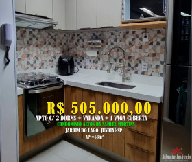 Apartamento com 2 Quartos à Venda, 53 m² em Jardim Do Lago - Jundiaí