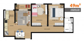 Apartamento com 2 Quartos à Venda, 50 m² em Jardim Samambaia - Campinas