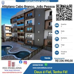 Apartamento com 2 Quartos à Venda, 53 m² em Altiplano Cabo Branco - João Pessoa
