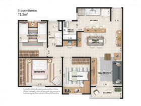Apartamento com 2 Quartos à Venda, 64 m² em Jardim Tamoio - Jundiaí