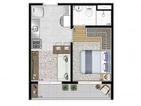 Apartamento com 1 Quarto à Venda, 27 m² em Penha - São Paulo