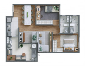 Apartamento com 2 Quartos à Venda, 59 m² em Pari - São Paulo