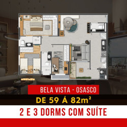 Apartamento com 2 Quartos à Venda, 59 m² em Vila Osasco - Osasco