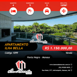 Apartamento com 4 Quartos à Venda, 169 m² em Ponta Negra - Manaus