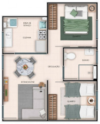 Apartamento com 2 Quartos à Venda, 39 m² em Parque Santa Rosa - Suzano