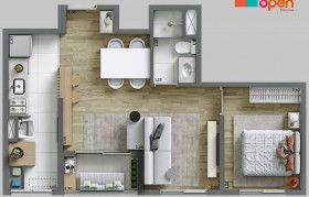 Apartamento com 2 Quartos à Venda, 46 m² em Jardim Marajoara - São Paulo