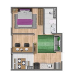 Apartamento com 2 Quartos à Venda, 28 m² em Tatuapé - São Paulo