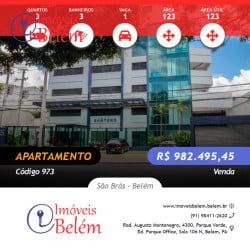Apartamento com 3 Quartos à Venda, 123 m² em São Brás - Belém
