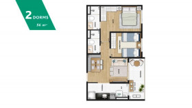 Apartamento com 2 Quartos à Venda, 55 m² em Jardim Nossa Senhora Auxiliadora - Campinas
