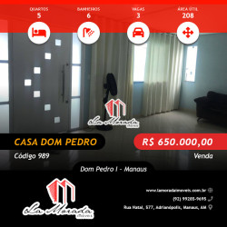Casa com 5 Quartos à Venda, 208 m² em Dom Pedro I - Manaus