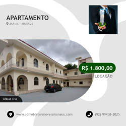 Apartamento com 2 Quartos para Alugar, 60 m² em Japiim - Manaus