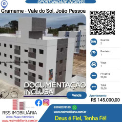Apartamento com 2 Quartos à Venda, 50 m² em Gramame - Vale Do Sol - João Pessoa