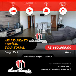 Apartamento com 3 Quartos à Venda, 180 m² em Presidente Vargas - Manaus