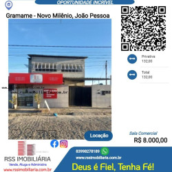 Imóvel Comercial para Alugar, 132 m² em Gramame - Novo Milênio - João Pessoa